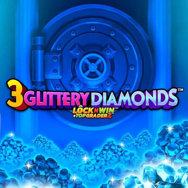 3 Glittery Diamonds logo by PearFiction Studios Casea Casino