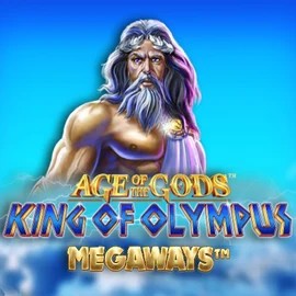 Age Of The Gods: King of Olympus Megaways slot logo by Origins at Casea Casino