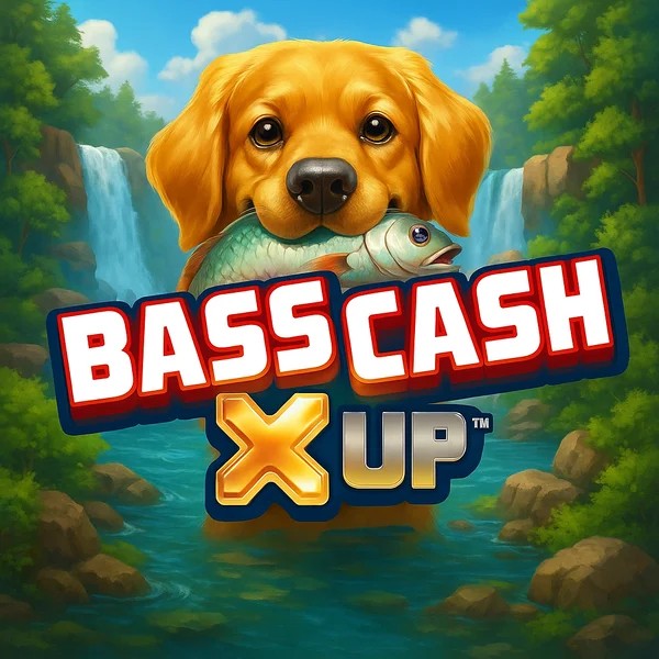 Bass Cash X UP logo by Alchemy Gaming Casea Casino