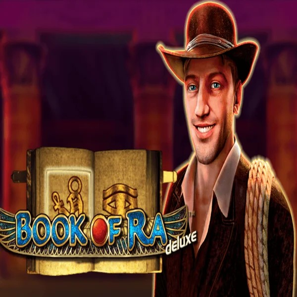 Book of Ra Deluxe logo – Slots by Novomatic at Casea Casino
