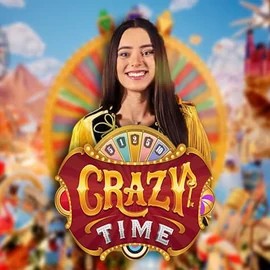 Crazy Time slot logo by Evolution at Casea Casino