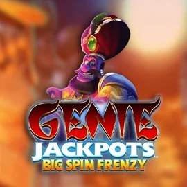 Genie Jackpots: Big Spin Frenzy slot logo by Blueprint Gaming at Casea Casino