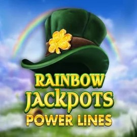 Rainbow Jackpots Power Lines logo – Jackpots by Red Tiger Gaming at Casea Casino