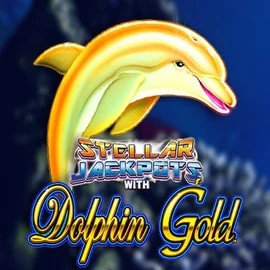 Dolphin Gold with Stellar Jackpots slot icon by Lightning Box Game, available at Casea Casino
